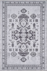 Monochrome Traditional Washable Rug - EA1893